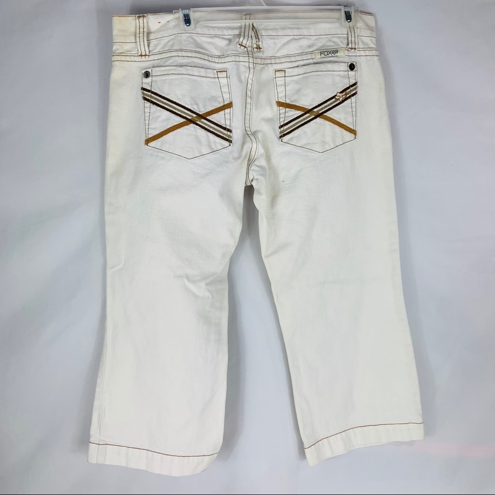 Fox White Women’s Jeans with Brown Pocket Accent - Picture 4 of 8